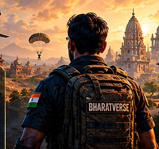 BHARATVERSE original artwork from the Go Arena pitch deck